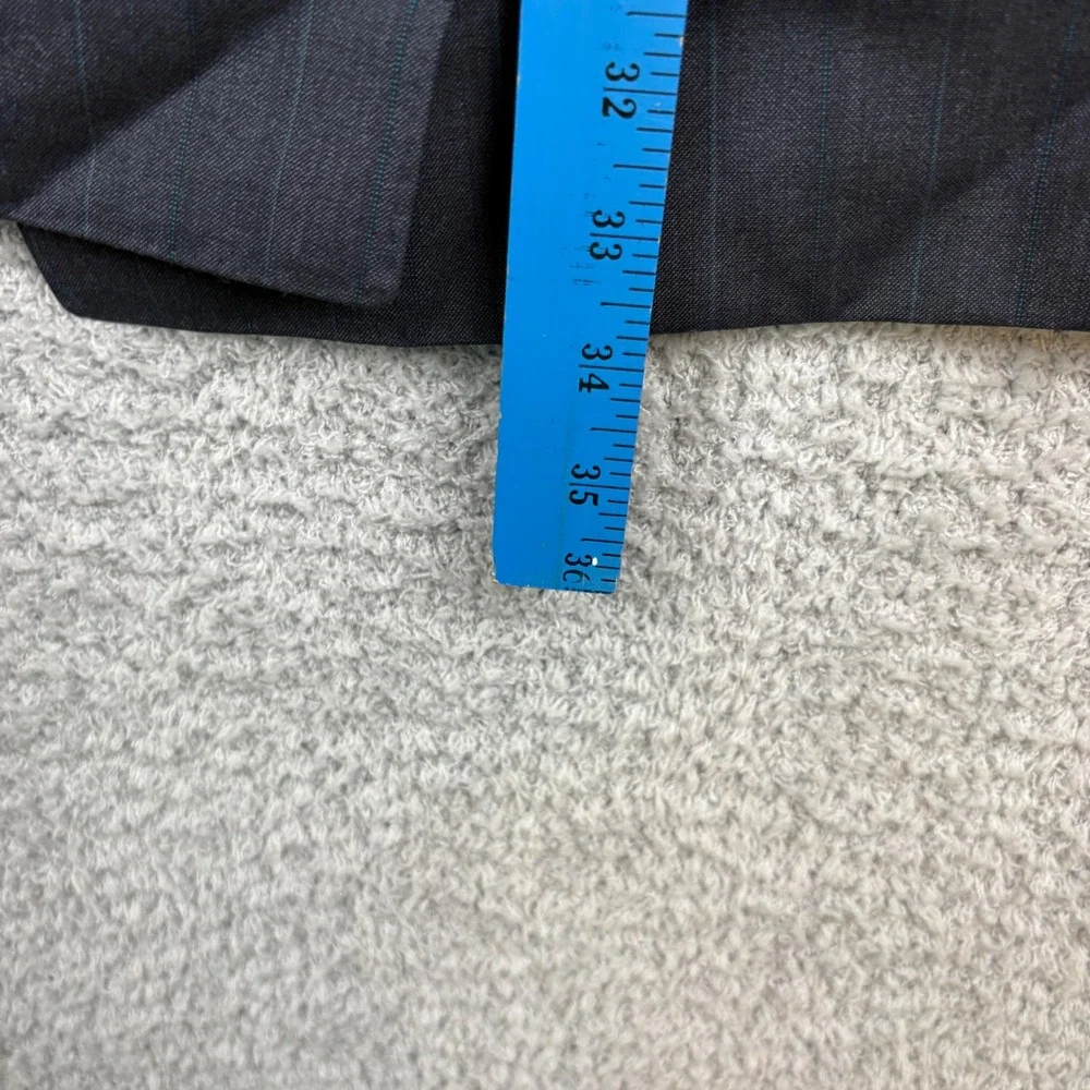 Canali Blazer Mens 46 Gray Pinstripe Double Breasted Wool Sport Coat Italy Y2K
